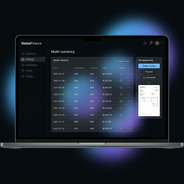 Invoicing and PDF Generation Dashboard